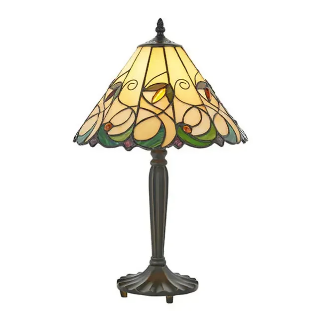 Jamelia Dark Bronze Small Tiffany Table Lamp
