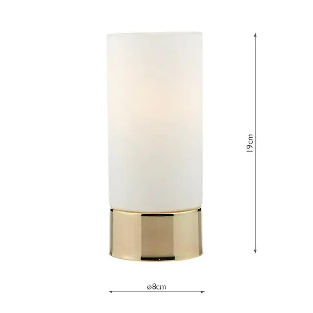 Jot Gold with Opal Glass Touch Table Lamp