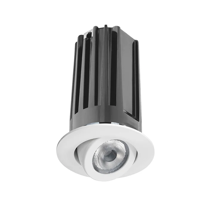 Juno Lighting 2LEDTRIM G2 ADJ 30K 90CRI FL WH Recessed 2″ LED Round Adjustable Trim, 3000K, 90 CRI, Flood Beam, White