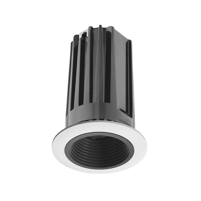 Juno Lighting 2LEDTRIM G2 DB 40K 90CRI FL BWH Recessed 2″ LED Downlight Baffle Trim, 4000K, 90 CRI, Flood Beam, Black Baffle with White Trim Ring