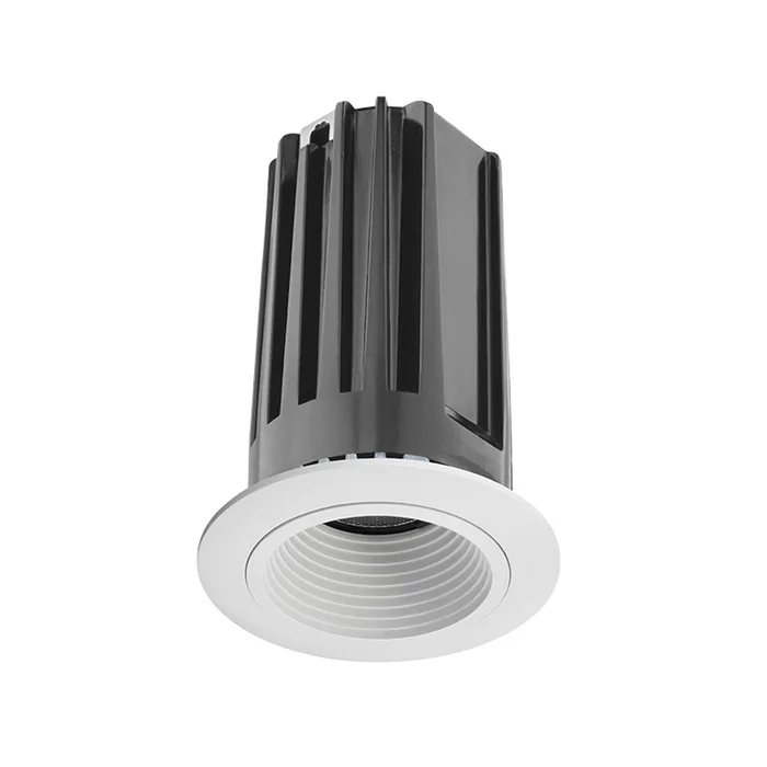 Juno Lighting 2LEDTRIM G2 DB 40K 90CRI FL WWH Recessed 2″ LED Downlight Baffle Trim, 4000K, 90 CRI, Flood Beam, White Baffle with White Trim Ring