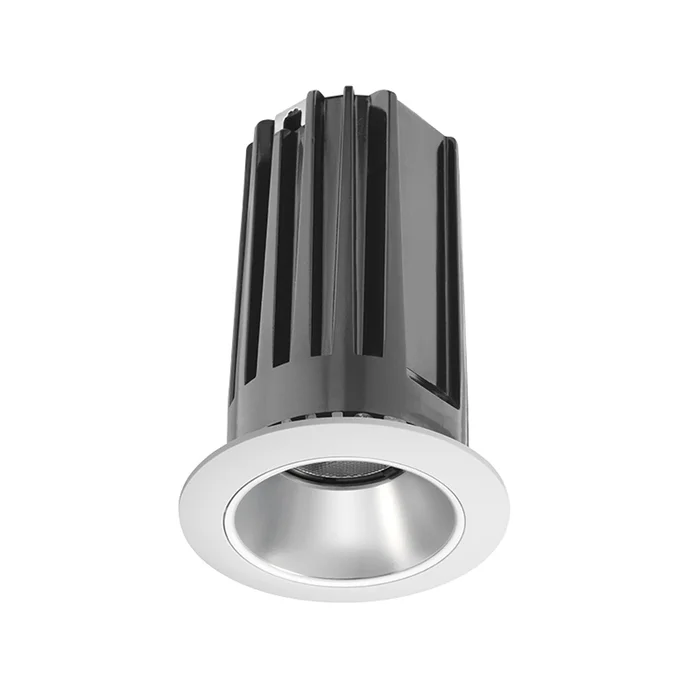 Juno Lighting 2LEDTRIM G2 DC 27K 90CRI SP HZWH Recessed 2″ LED Downlight Cone Trim, 2700K, 90 CRI, Spot Beam, Haze Reflector with White Trim Ring