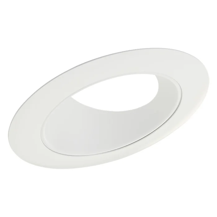 Juno Lighting 46L WWH 4″ Angle Cut Cone, Standard Slope 9° to 24°, Gloss White Cone with White Trim Ring