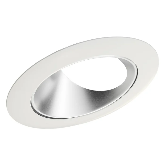 Juno Lighting 48L HZWH 4″ Angle Cut Cone, Super Slope 20° to 35°, Haze Cone with White Trim Ring
