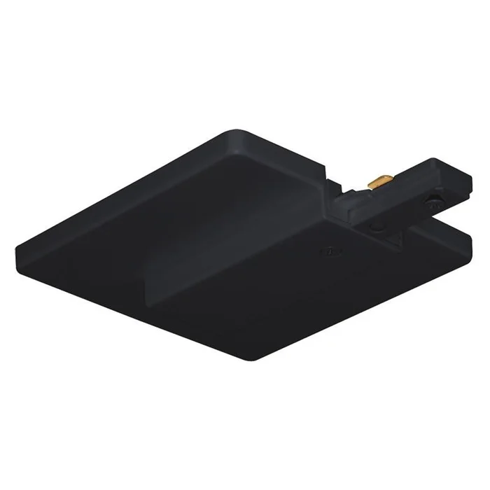 Juno Lighting TU21 RP BL End Feed Connector and Outlet Box Cover (Reverse Polarity) for Trac-Master Two Circuit Track, Black