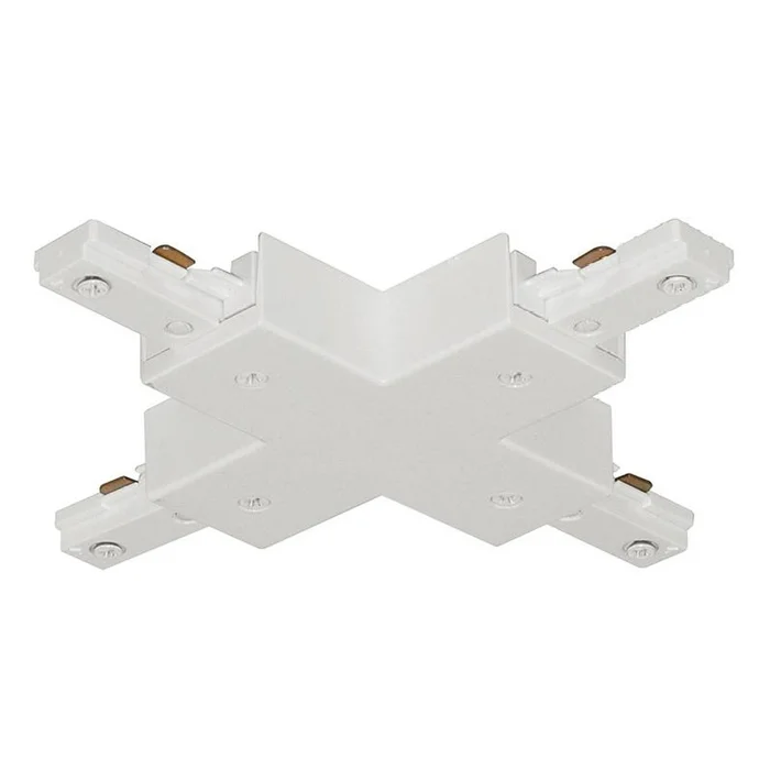 Juno Lighting TU26 WH X-Connector for Trac-Master Two Circuit Track, White