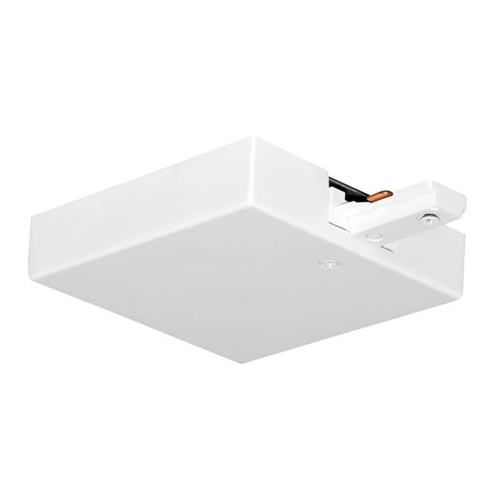 Juno Lighting TU36 WH T-Bar End Feed for Trac-Master Two Circuit Track, White