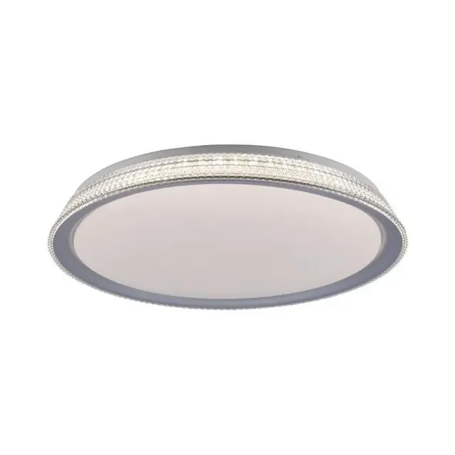 Kari Black with Opal Circular 510mm LED Flush Ceiling Light