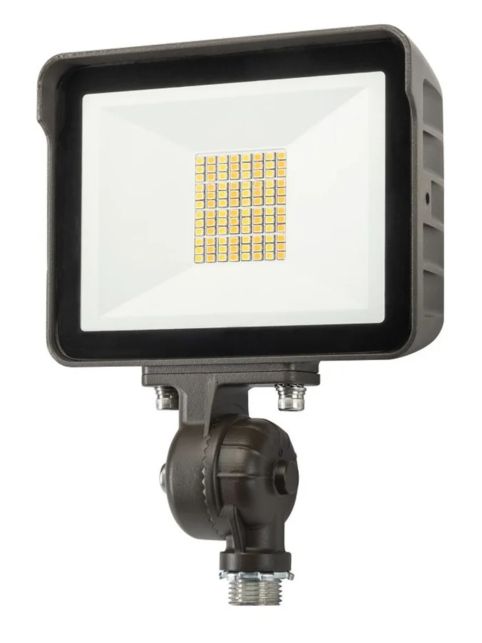 Keystone KT-FLED15-R1A-UNV-8CSB-VDIM Compact General Purpose LED Flood Light, 15W, Selectable CCT (3000K/4000K/5000K), Bronze