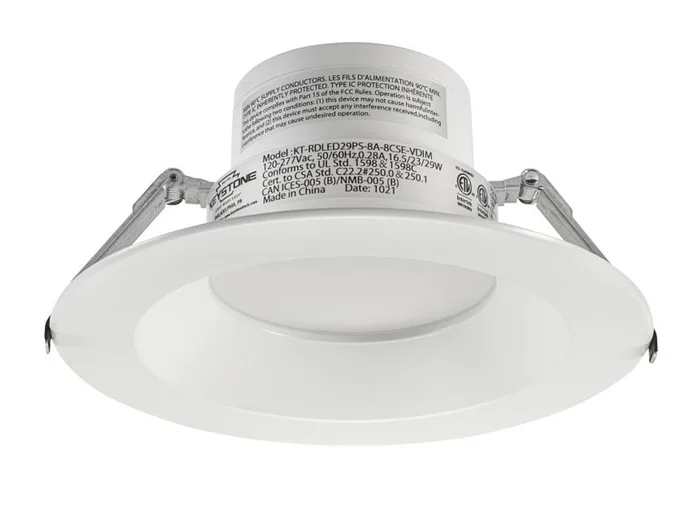 Keystone KT-RDLED38PS-10A-9CSE-VDIM 10″ LED Recessed Downlight, Selectable Wattage (21W/29.5W/37.5W), Selectable CCT (3000K/3500K/4000K), 90CRI, White