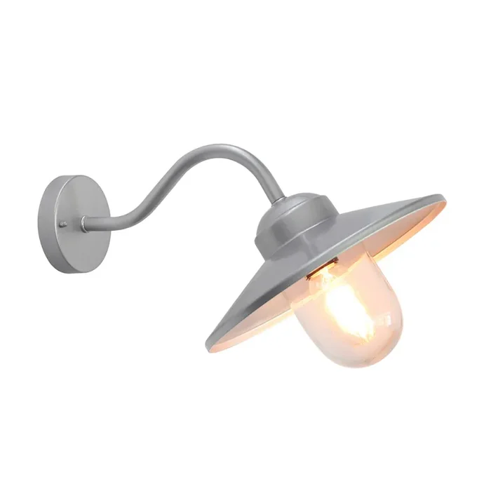 Kichler KLAMPENBORG Klampenborg Metallic Silver Outdoor Wall Light