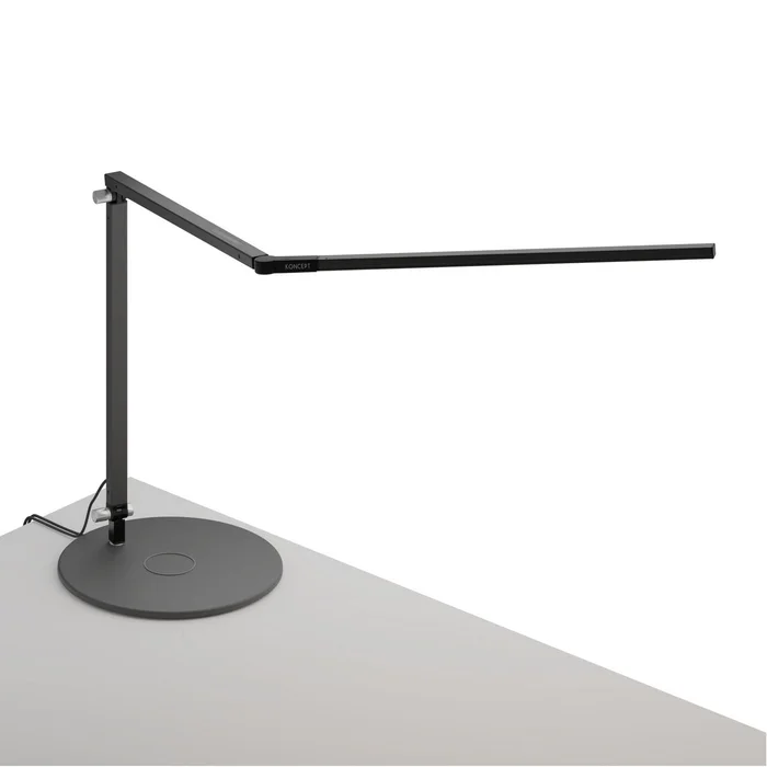 Koncept AR3000-CD-MBK-QCB Z-Bar LED Desk Lamp, Metallic Black