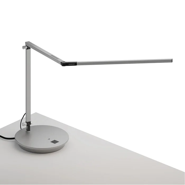 Koncept AR3000-CD-SIL-PWD Z-Bar LED Desk Lamp, Silver