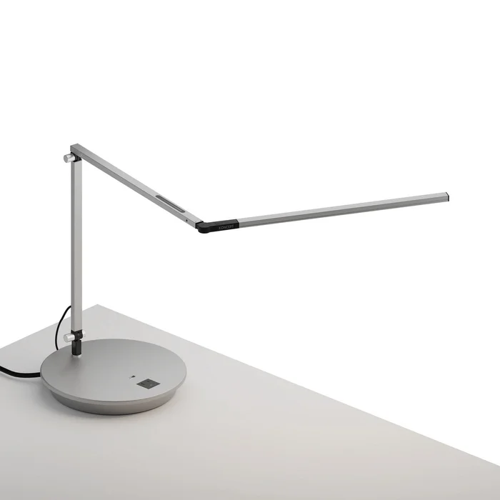 Koncept AR3200-CD-SIL-PWD Z-Bar LED Desk Lamp, Silver