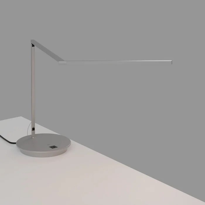 Koncept ZBD3000-W-SIL-STD-PWD Z-Bar LED Desk Lamp, Silver