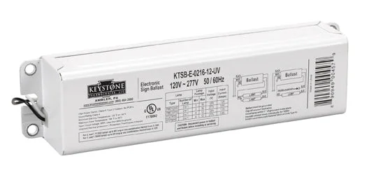 KTSB-E-0216-12-UV 120-277 Volt Electronic Sign Ballast