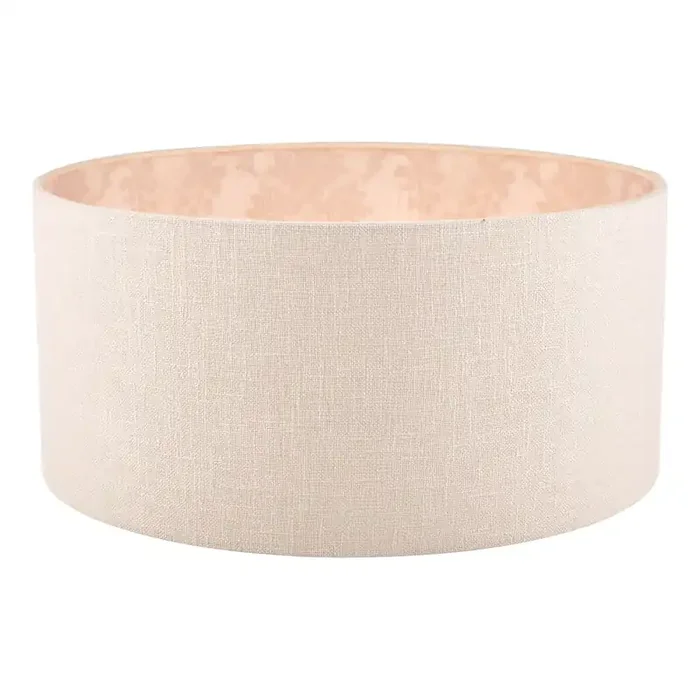 Laura Ashley Hazelton Drum Shade Silver/Pink 45cm/18 inch • LA3756076-Q