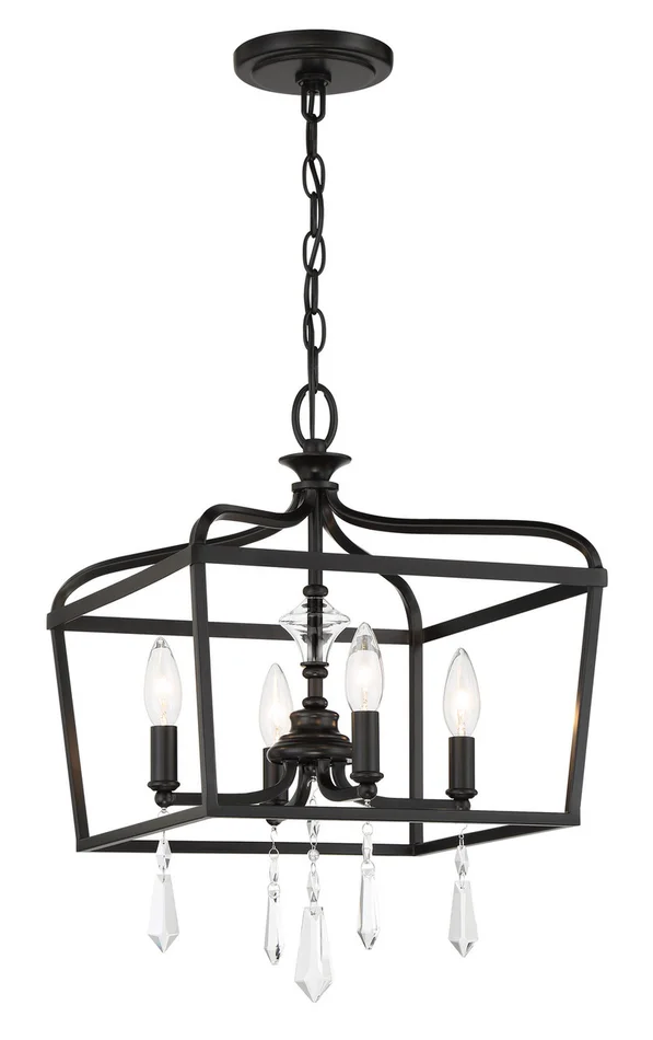 Laurel Estate Four Light Foyer/Semi Flush in Coal (7|4447-66A)