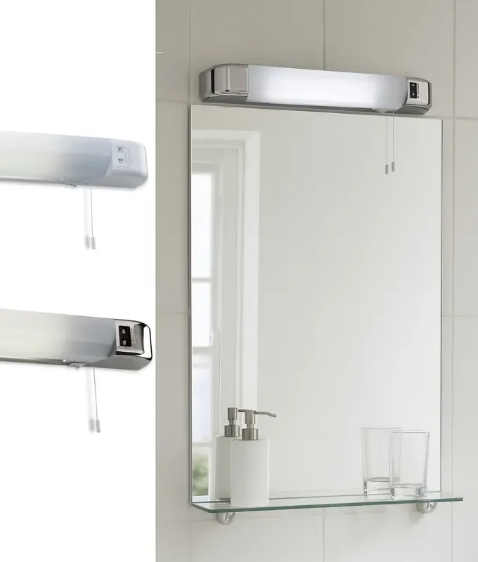 LED 8 Watt Dual Voltage Shaver Light – Chrome or White