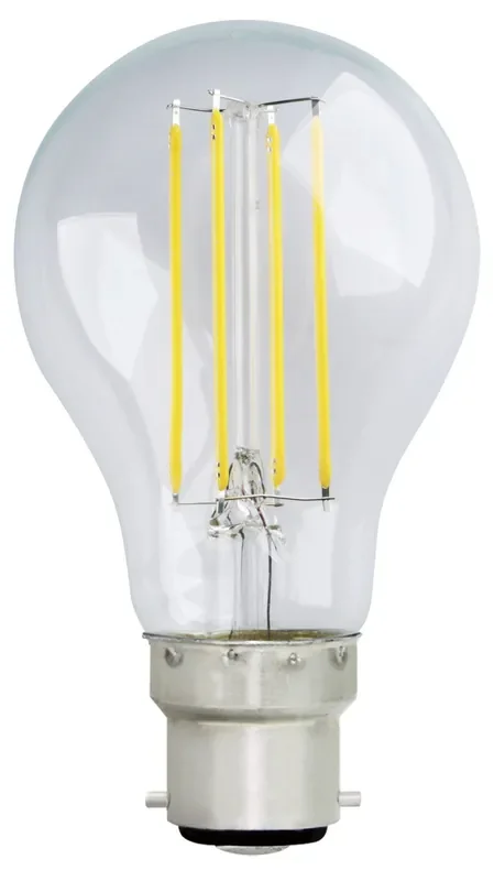 LED B22 8w GLS Clear Bulb – Dimmable
