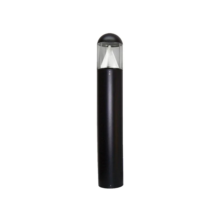 LED Bollard, Dome Top, Cone reflector, 1221 Lumens, 15W, 4000K, 120-277V, Black, Bronze, Silver, Stainless Steel or White