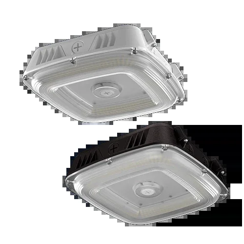 LED Canopy Light, Sensor Ready, 12,000 Lumen Max, Wattage and CCT Selectable, 120-277V, Bronze or White Housing