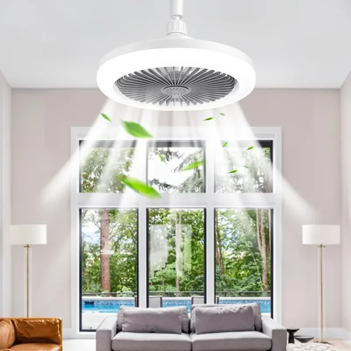 LED Ceiling Fan with Lights, 30W Ceiling Light with Fan and Remote, 3 Speeds, 3 Color Dimmable