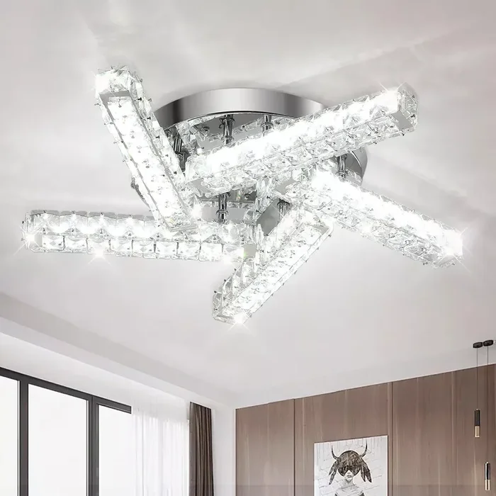 LED Crystal Ceiling Light – Modern Minimalist Lamp