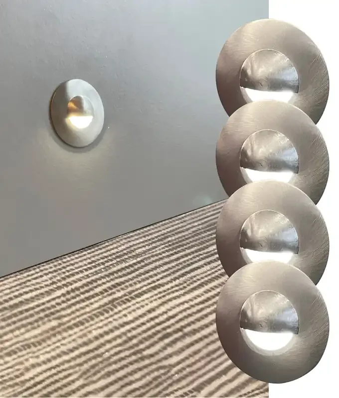 LED Eyelid Plinth Lights – Round Recessed Kitchen 4 Pack
