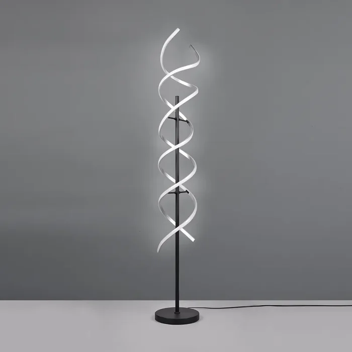 LED Integrated Floor Lamp with Adjustable White Light Colour – Brushed Aluminium (1542SEQ441810205)