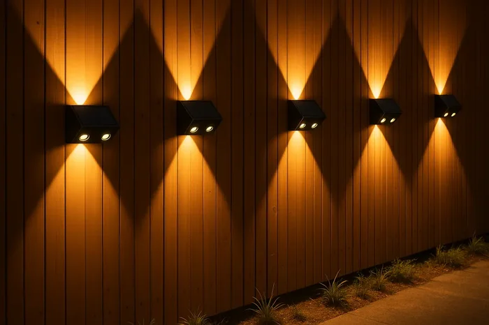 LED Solar Powered Fence Lights – White Light – 6 Pack