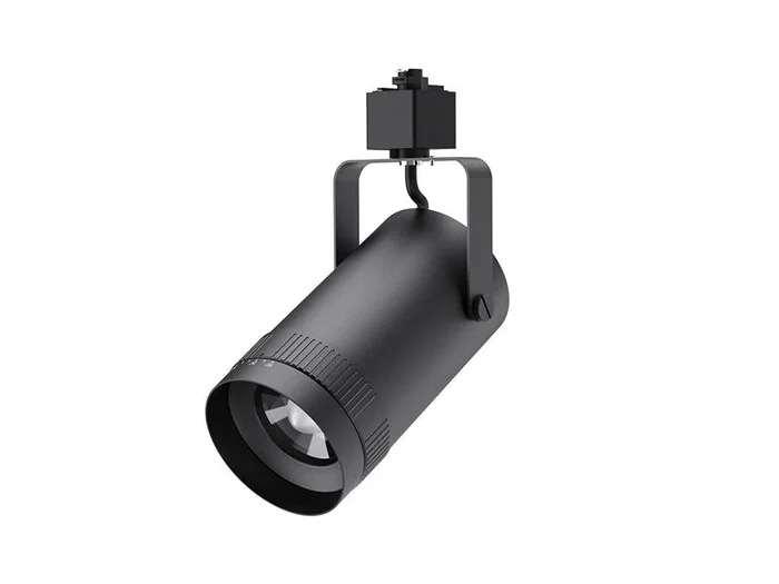 LED Track Light, 1800 Lumen Max, Wattage and CCT Selectable, Adjustable Beam Angle 15°-55°, 120V, Black Housing
