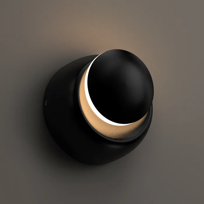 LED Wall Sconce Light, 7W, 3000K (Warm White), Dimmable, Modern Indoor Wall Mount Sconces – Matte Black