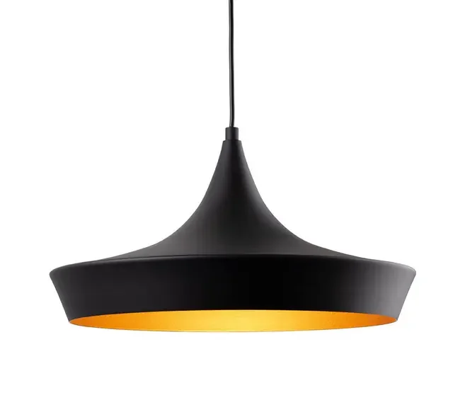 Leo Black with Matt Gold Pendant Light