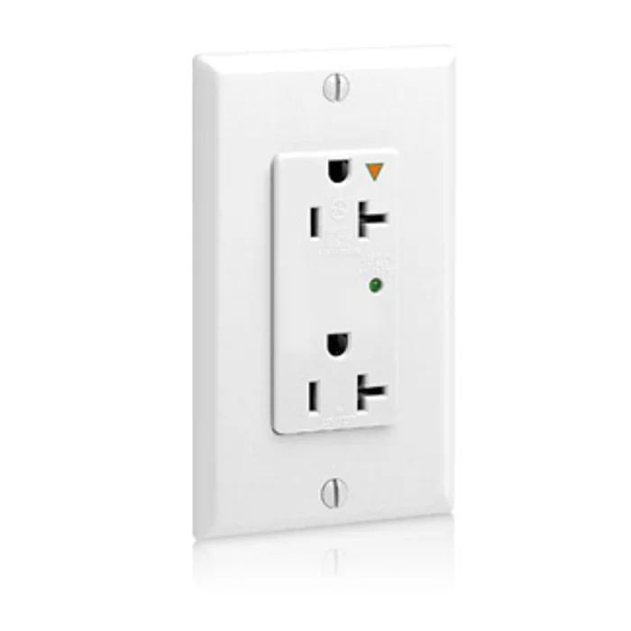 Leviton 5380-IG Decora Plus Surge Protective Isolated Ground Duplex Receptacle, Commercial Specification Grade, 20A, 125V, Self Grounding, Brown