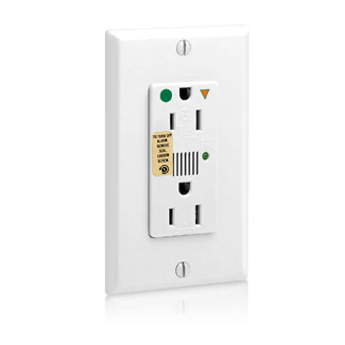 Leviton 8280-IGW Decora Plus Surge Protective Isolated Ground Duplex Receptacle, Hopsital Grade, 15A, 125V, Self Grounding, White