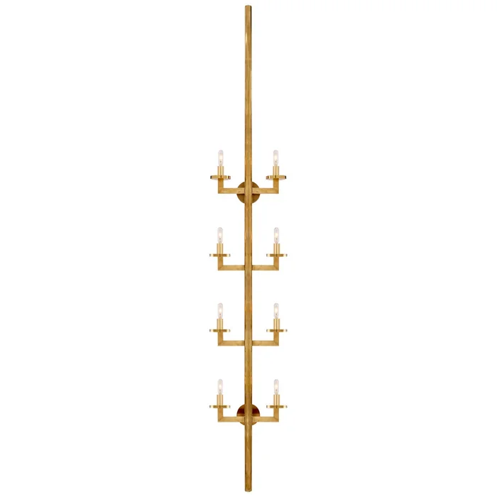 Liaison Eight Light Wall Sconce in Antique-Burnished Brass (268|KW 2204AB)