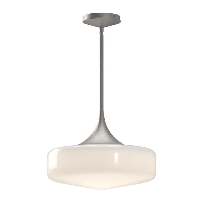 Lincoln One Light Pendant in Brushed Nickel/Glossy Opal Glass (452|PD440814BNGO)