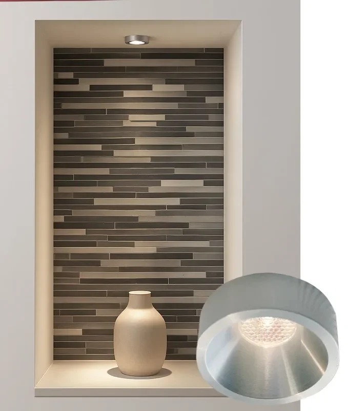 Low Glare Design LED Niche Light – Brushed Aluminium
