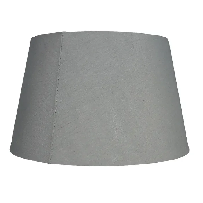 Loxton PMCD10GRY Grey 10″ Rolled Edge Vintage Drum Cotton Fabric Lampshade