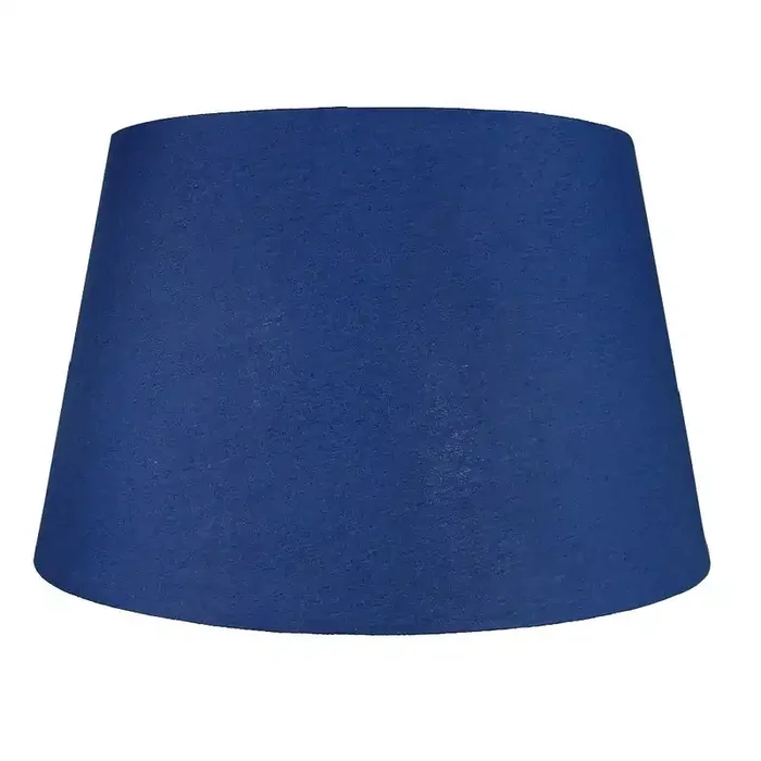 Loxton PMCD10NAV Navy Blue 10″ Rolled Edge Vintage Drum Cotton Fabric Lampshade