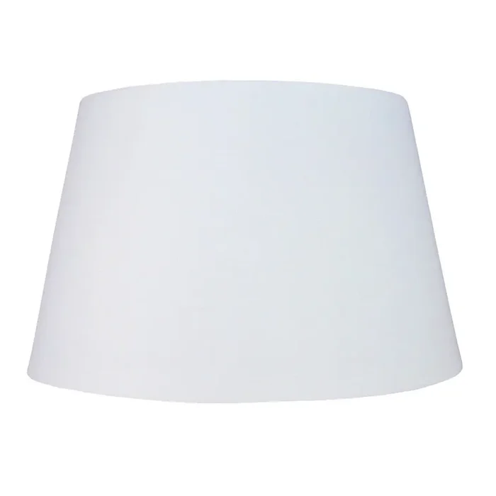 Loxton PMCD12WHI White 12″ Rolled Edge Vintage Drum Cotton Fabric Lampshade