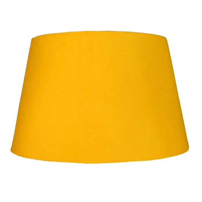 Loxton PMCD14MUS Mustard Yellow 14″ Rolled Edge Vintage Drum Cotton Fabric Lampshade