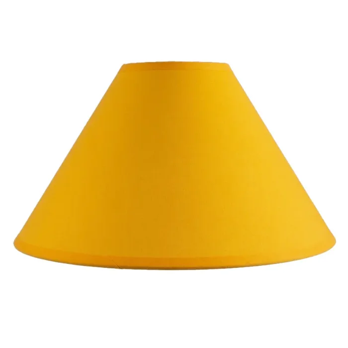 Loxton PMPC12MS Mustard Yellow 12″ Taped Edge Vintage Coolie Cotton Fabric Lampshade
