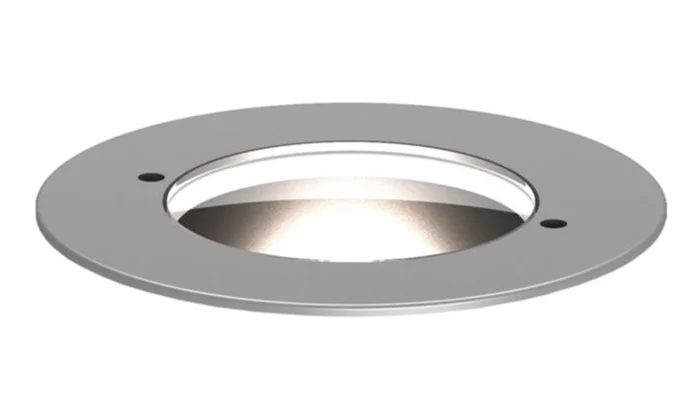 Lumiere 631-8LED4010-12-CS Boca LED 3″ Non-Adjustable Dual Lens Inground Light, 12V, 8W LED, 4000K, Spot 10 Degree Beam Angle, City Silver