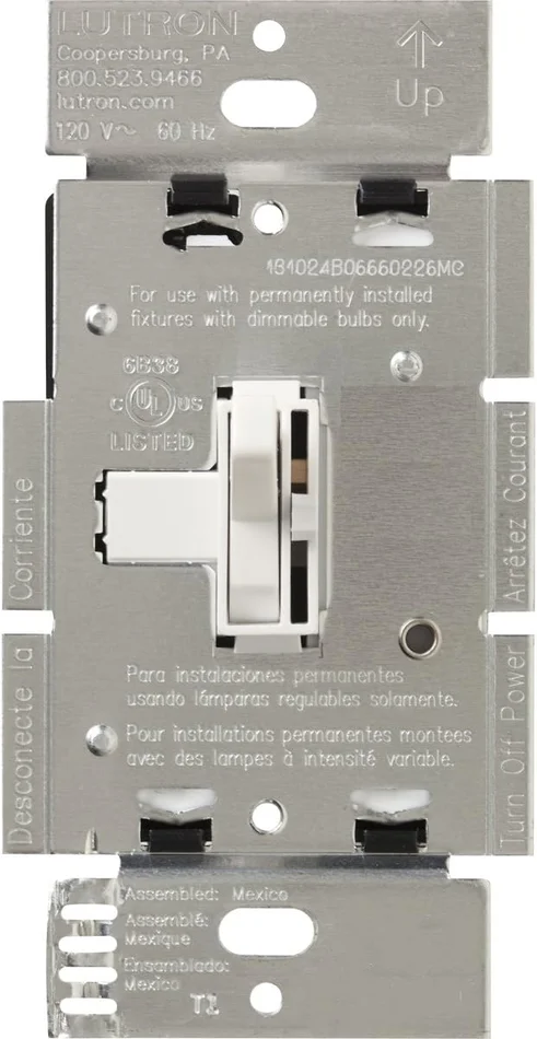 Lutron AYLV-603P-WH Ariadni 3-Way Low-Voltage Dimmer