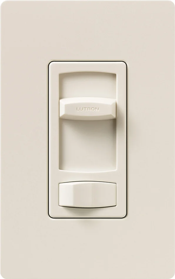 Lutron CT-103P-LA Skylark Contour Incandescent Dimmer, Single Pole/3-Way, 1000W Incandescent/Halogen, Light Almond
