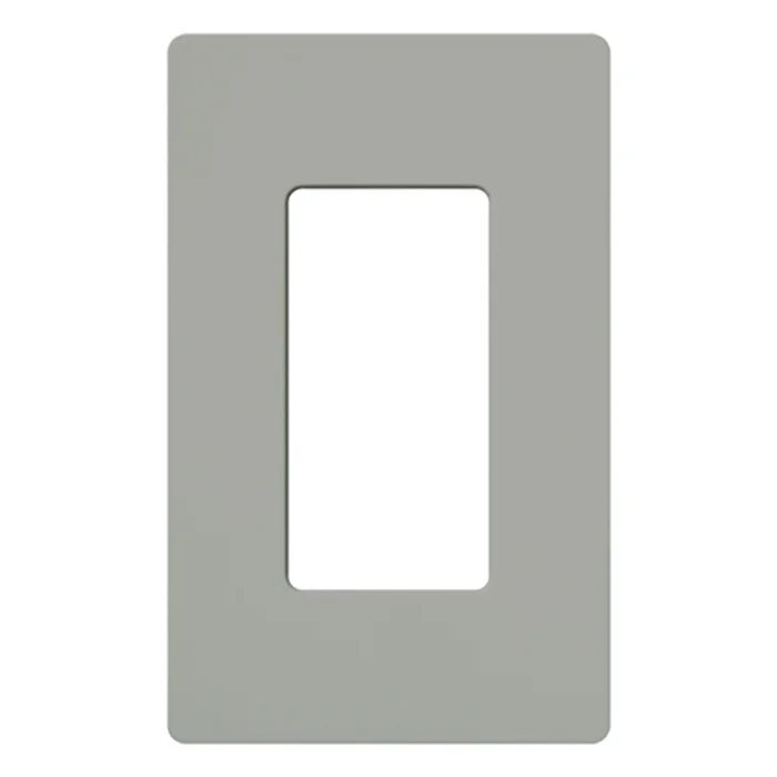 Lutron CW-1-GR Claro Decora 1-Gang Screwless Wallplate, Gray