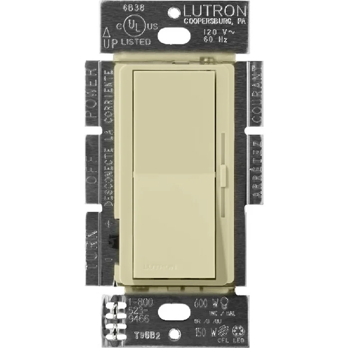 Lutron DVSCF-103P-SA Diva 3-Wire Fluorescent Dimmer, Single Pole/3-Way, 120V, 8A, Sage