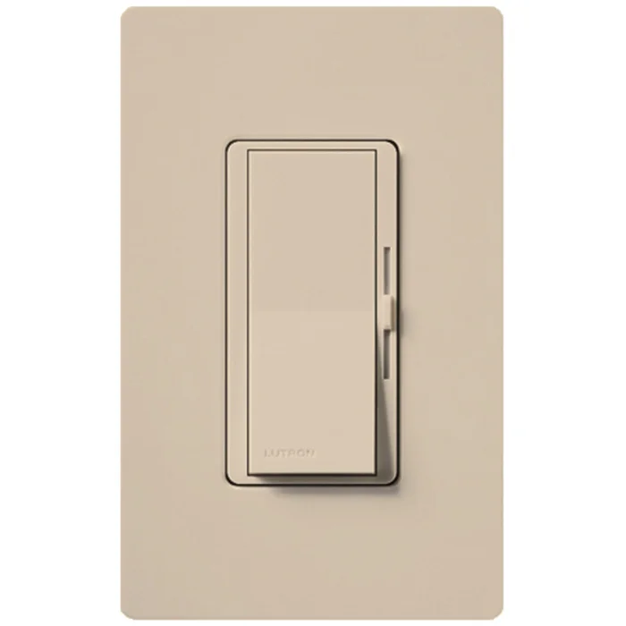 Lutron DVSCF-103P-TP Diva 3-Wire Fluorescent Dimmer, Single Pole/3-Way, 120V, 8A, Taupe